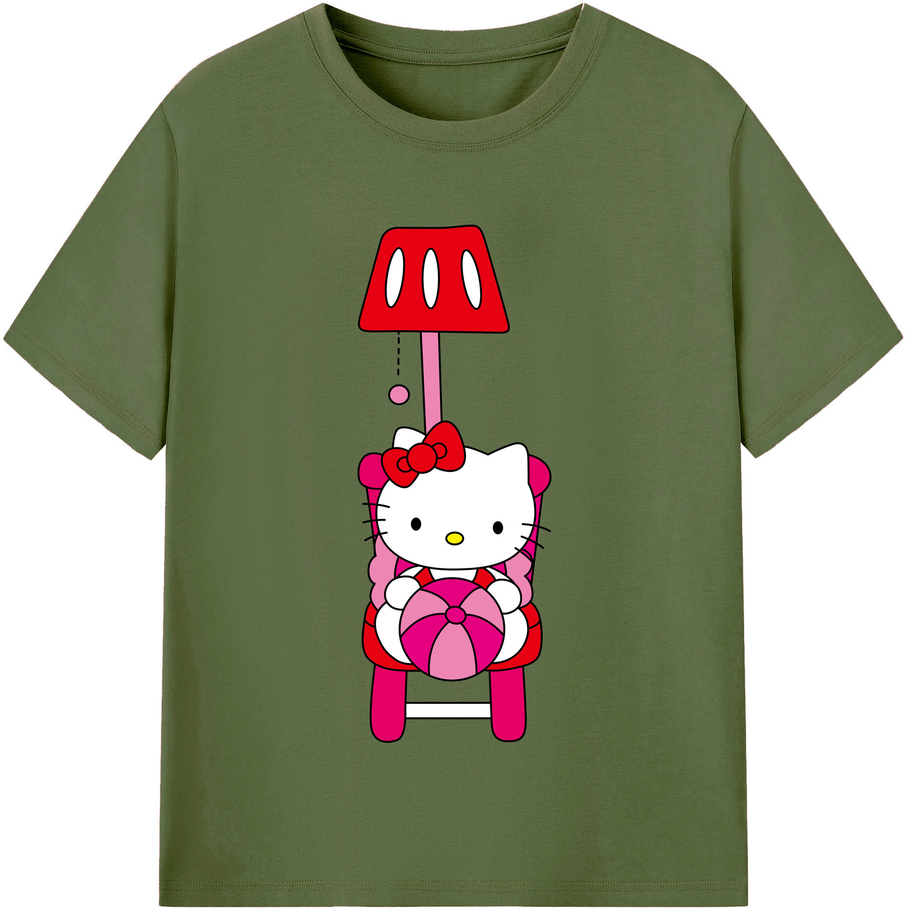 （画像用） Hello Kitty ハローキティ 綿100％半袖Tシャツ（フロントプリント）